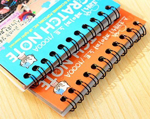 7TECH Premium Scratch & Sketch Art Note Pads - Rainbow Art & Doodle Pad, Mini Size with Assorted Covers, 4" x 5.5", 12 Sheets and 1 Stylus Per Pad - 4 Pack