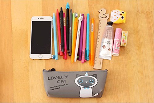 ZICOME Set of 4 Adoarable Cat Style Memories Pastorable Pencil Case Coin Makeup Bag Purse Case