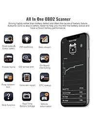 AUTOPHIX 3210   Escáner de diagnóstico mejorado para coche con Bluetooth OBD II, lector de código de error y comprobador de batería