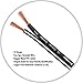 InstallGear 14 Gauge Speaker Wire - True Spec Soft Touch Cable (100ft White/Black) for Car & Home Speakers