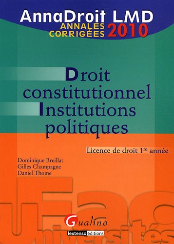 Droit constitutionnel, institutions politiques
