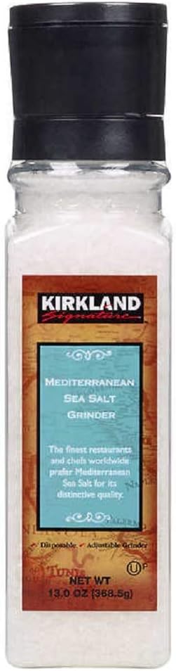 KIRKLAND Mediterranean Sea Salt Grinder Restaurant Chef Kitchen Home Graded Fine