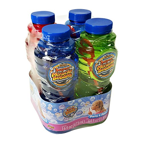 Super Miracle Bubbles Value 4pk 16oz Premium Bubble Solution