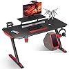 MOTPK Gaming Desk 40 inch Z Shaped Home Office PC Computer Desk Table Carbon Coated with Monitor Stand Controller Stand…