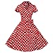 Maggie Tang 50s 60s Vintage Short Sleeves Swing Rockabilly Full Circle Party Dress