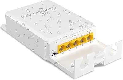 YuanLey PoE Extender 1x4 Gigabit 802.3af/at/bt IP66 Waterproof VLAN Extender