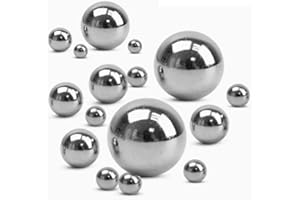 ZANGBOER Bicycle Bearing Balls 1/4" 7/32" 3/16" 5/32" 1/8" and 3/32", 720 Piece 6 Sizes Metal Balls Mini Ball Bearing Assortment Kit
