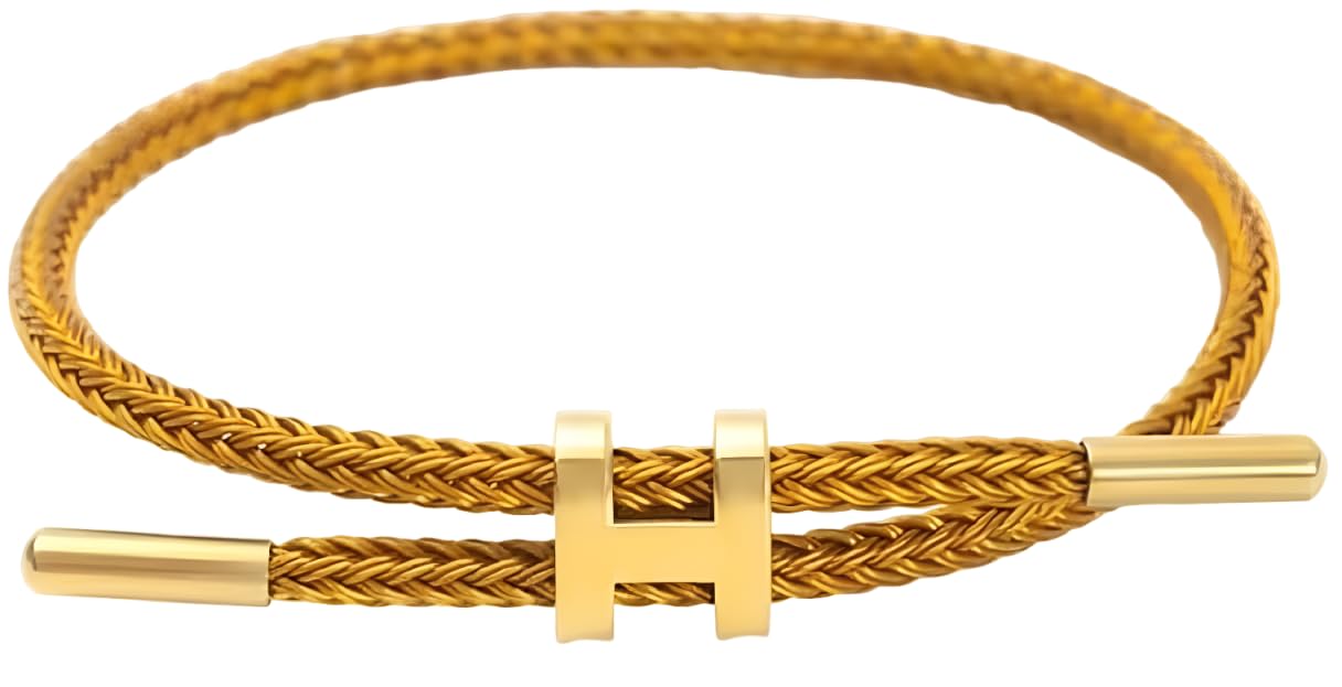 Bracelet with Adjustable Design Polished H Shape