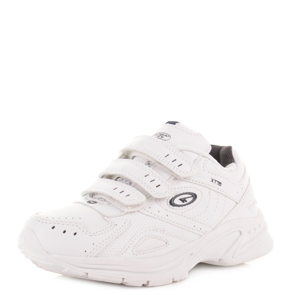 Hi-Tec Unisex Kids XT115 Ez Fitness Shoes - White (White/Navy 011), 13 Child UK (32 EU)