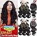 QTHAIR 12A Brazilian Body Wave 3 Bundles with Closure(18/20/22+18 Inch) 100% Unprocessed Brazilian Virgin Body Wave Human Hair Weave with 4x4 Swiss Lace Closure(130% Density)