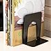 Universal Economy Bookends, Standard, 4 3/4 x 5 1/4 x 5, Heavy Gauge Steel, Black, 6 Pair