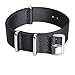 Ritche Black NATO Strap 18mm Replacement Nylon Watch Band