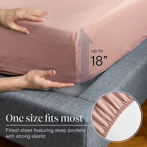 6 PC Sheet Set Sheets Deep Pockets 18" Eco Friendly Wrinkle