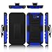 Elegant Choise Galaxy J7 Sky Pro Case, Galaxy J7 V Case, Galaxy J7 Perx Case, Heavy Duty Full Body Protective Case Cover with Belt Swivel Clip and Kickstand for Samsung Galaxy J7 2017 (Blue/Black)