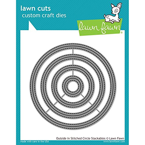 Lawn Fawn Lawn Cuts Custom Craft Die - Outside In Stitched Circle Stackables (LF1441)