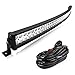 LEDKINGDOMUS LED Light Bar 52 inches Curved Led Bar Flood Spot Combo Light Bar LED Fog Light Compatible for Pickup, Jeep, ATV, SUV, UTE, Truck with Wiring Harness and Mounts, 300W, IP68 Waterproof