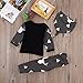 FEITONG Newborn Toddler Baby Boy Girl Deer Tops T-Shirt+Pants Leggings 3pcs Outfits Set (3 Months, Black)