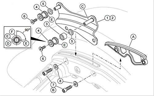 Four Point 4-Point Docking Hardware Kit for Harley Davidson Touring 2014-2017 Chrome - Thumbnail 2