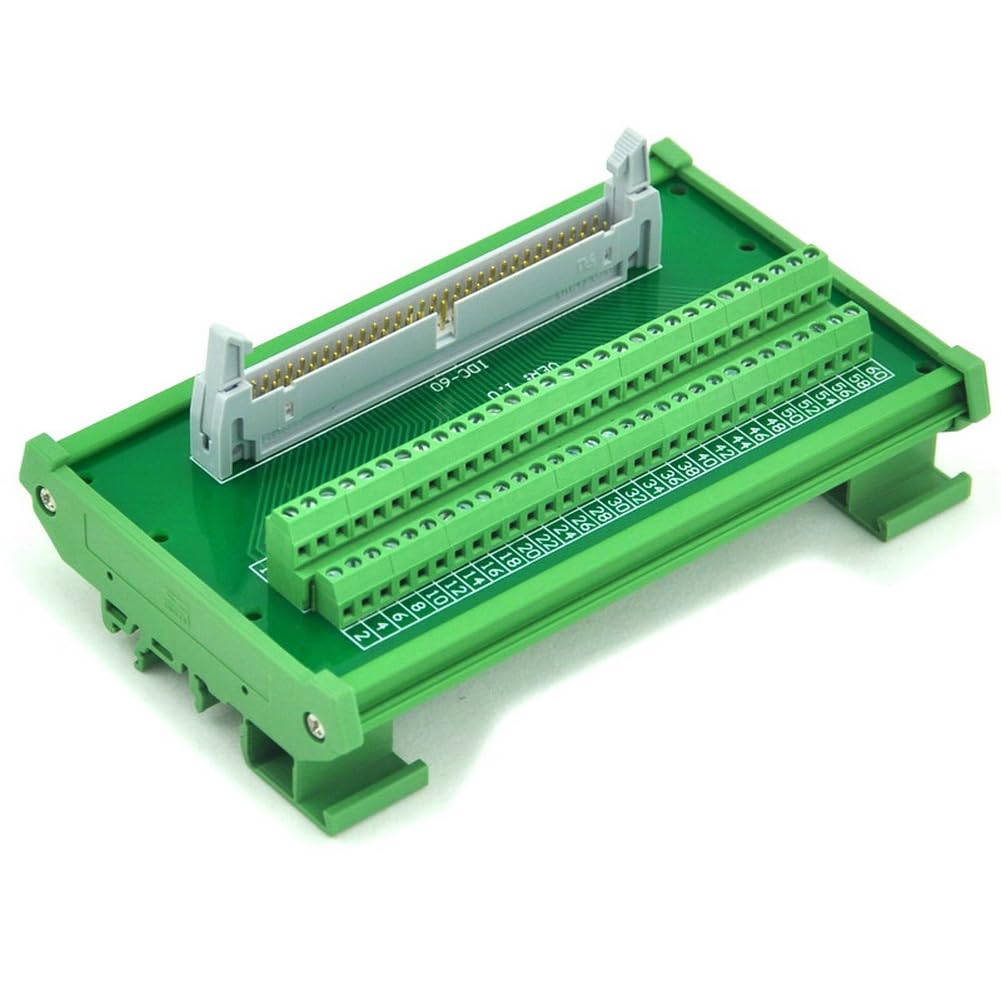 Electronics-Salon IDC-60 DIN Rail Mounted Interface Module, Breakout Board, Terminal Block.