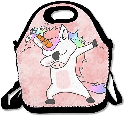 Unicorns Dabbing Cool Shoulder Bags With Zipper And Adjustable Crossbody Strap