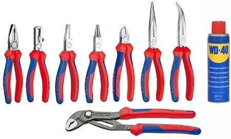 Knipex Set 9 Pieces Pince Universelle Pince A Denuder Pince Plate Pince Ronde Pince Coupante 2 Pinces Avec Demi Ronde Pince Pompe A Eau Produit Multifonction Virtual Bundle Amazon Fr Bricolage