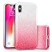ESR Makeup Glitter Case for iPhone Xs/iPhone X, Glitter Sparkle Bling Cover [Three Layer] for iPhone 5.8 inch (2017 & 2018 Release)(Ombre Ruby)