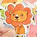 QTL Animal Stickers for Kids Cute Animal Stickers for Water Bottles Watercolor Stickers Animals for Laptop 50 Pcs