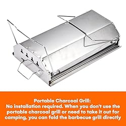 Zorestar Portable Folding Charcoal Grill, Premium