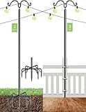 Flanagan String Light Poles 2 Pack,9FT Poles for