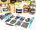 COLIBROX Chalkboard Labels for Jars - 83 Premium Chalk Stickers for Jars + Erasable White Chalk Marker to Decorate Your Kitchen Pantry Storage & Office