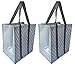 Buti-Earth-Bag Extra Large Reusable Shopping Bags with Handles | Stay Open, Collapsible Fold Flat, Reinforced Bottom Insert, Wipe Clean (2 Pack, Grey)