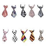 GOGO Dog Neckties Collection, Dog Collar for Christmas Festival, 10 Pcs Assorted-1 Set