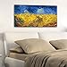 Wieco Art Wheatfield with Crows Large Classic Canvas Prints Wall Art By Van Gogh Famous Oil Paintings Reproduction Modern Stretched and Framed Giclee Landscape Pictures