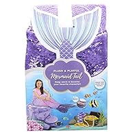 Jay Franco & Sons Plush & Playful 55-Inch Mermaid Tail Blanket - Purple and Pink