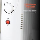 Warmlite 5 Fin Oil Filled Radiator 650W Adjustable Thermostat WL43002YW view 5