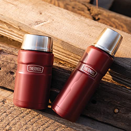THERMOS Stainless King VacuumInsulated Food Jar, 24 Ounce, Rustic Red