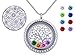 Beffy Family Tree of Life Floating Charm Living Memory Lockets,Magnetic Closure 30mm Stainless Steel Necklace