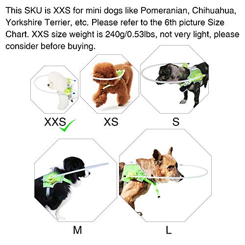 通用 Blind Dog Halo Harness, Fluorescent Dog Halo Collar and Protective