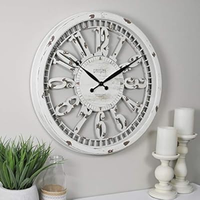FirsTime & Co. Whitney Wall Clock, 20", Antique Cream 51 FQJ%2BEubL. SS400