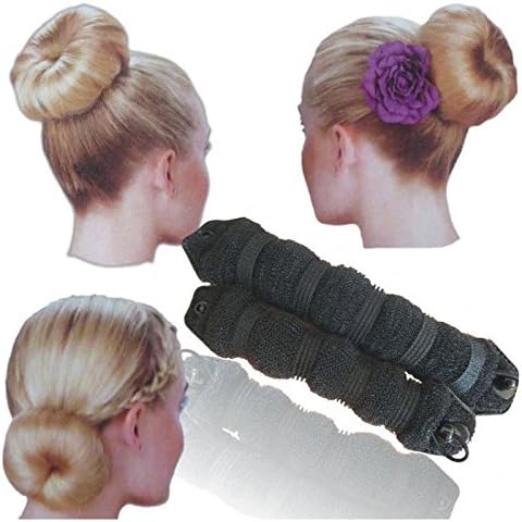 2pcs Hot Fashion Hair Elegant Magic Hair Curlers Style Bun To Create Hairstyles Maker Buns (1 large 1 small) 3 Colors