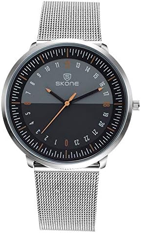 FENKOO Cool Watch SKONE/Men's Steel mesh with Watch Fashion Quartz Watch
