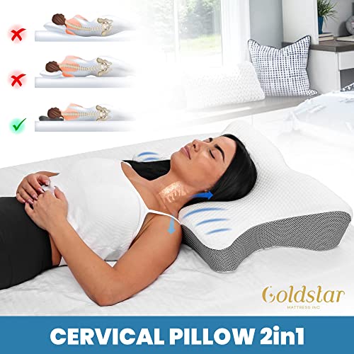Indulgence Cervical Memory Foam Pillow Contour Pillow with