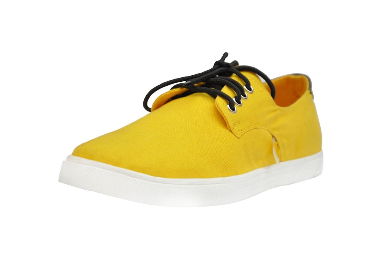 branded yellow shoes
