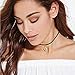 Sunflower Choker Necklaces Black Velvet Lace Adjustable Tattoo for Women Girls Teens(8 pieces)