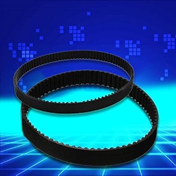 Tiptiper 3D-Drucker geschlossen Gummiring Zyklus schwarz Breite 6mm Länge 158mm für 2GT-6