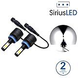 SiriusLED Extremely Bright COB LED Chip 8000 Lumens Headlights Fog Lights Bulb Conversion Kit H11 H8 6000K Xenon White