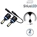 SiriusLED Extremely Bright COB LED Chip 8000 Lumens Headlights Fog Lights Bulb Conversion Kit H11 H8 6000K Xenon White