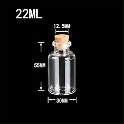 22ml Transparent Glass Bottles Cork Empty Glass
