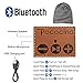 Pococina Upgraded 4.2 Bluetooth Beanie Music Hat Winter Knit Hat Cap Wireless Headphone Musical Speaker Beanie Hat as Christmas Birthday Gifts for Men Women Teen Girls Boys, Built-in Mic - 028 Gray