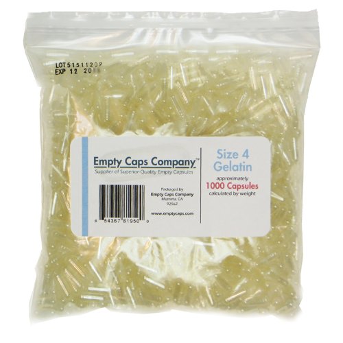 1000 Clear Empty Gelatin Capsules Size 4 (small) in Pakistan